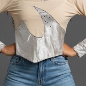 ✨ Joffrey Ballet Handmade Performance Asymmetrical Bodice – Elegant, Fitted Long